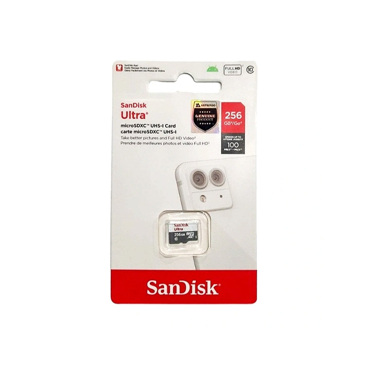 Carte mémoire SanDisk Ultra microSDXC UHS-I.