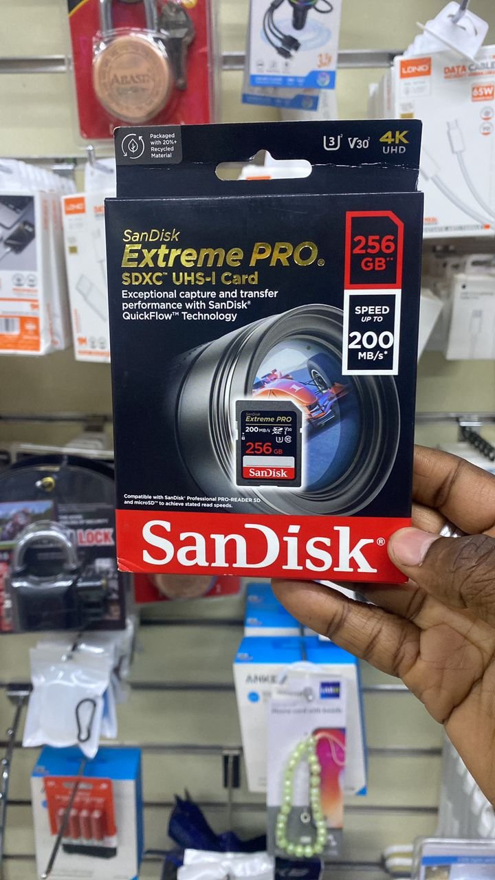 Carte mémoire SanDisk Extreme PRO SDXC UHS-I.