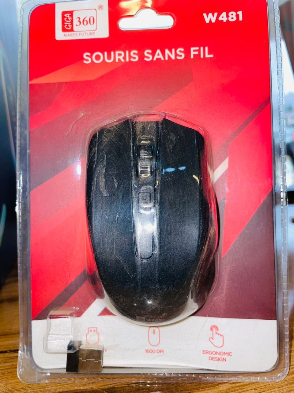 Souris optique sans fil de la marque Giga 360